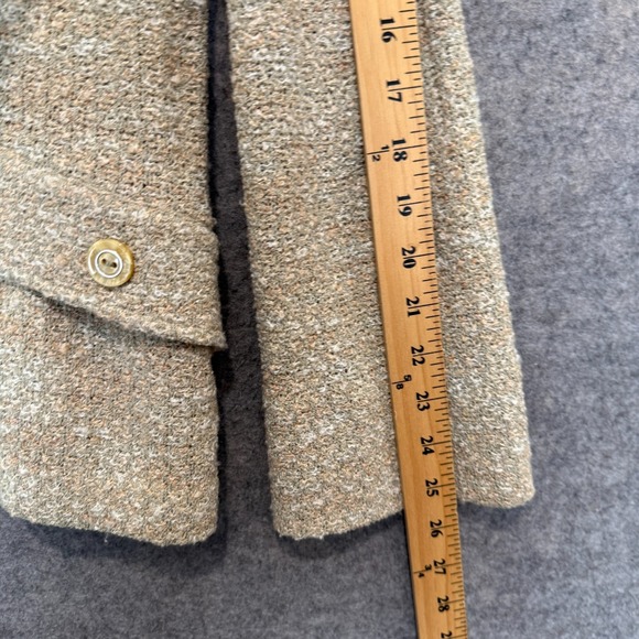 St. John Collection Tweed Knit Jacket Womens 14 Button Peter Pan Collar Flap USA - Picture 9 of 14